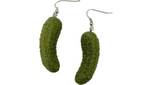 briny bling pickle earrings