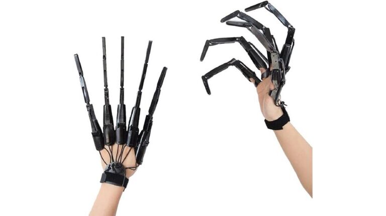 halloween gloves skull fingers