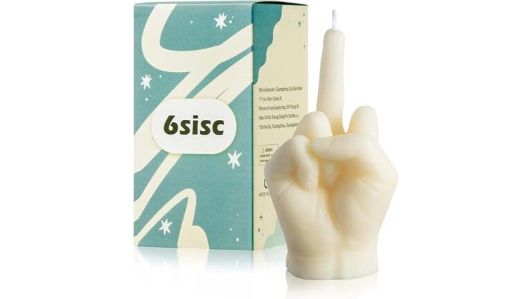 milky middle finger candle