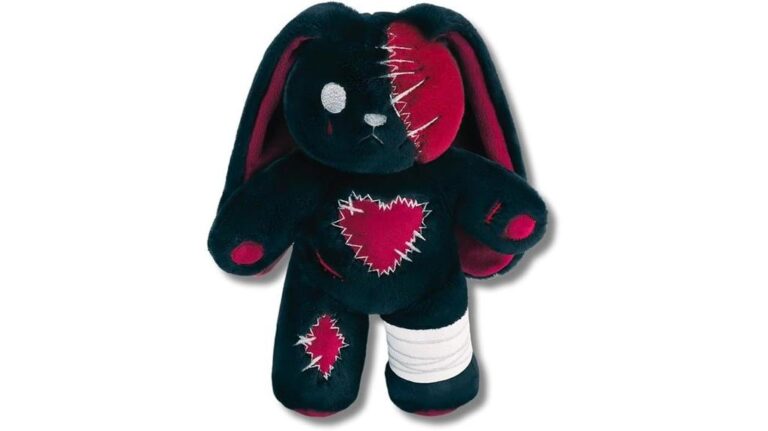 scary goth bunny plush